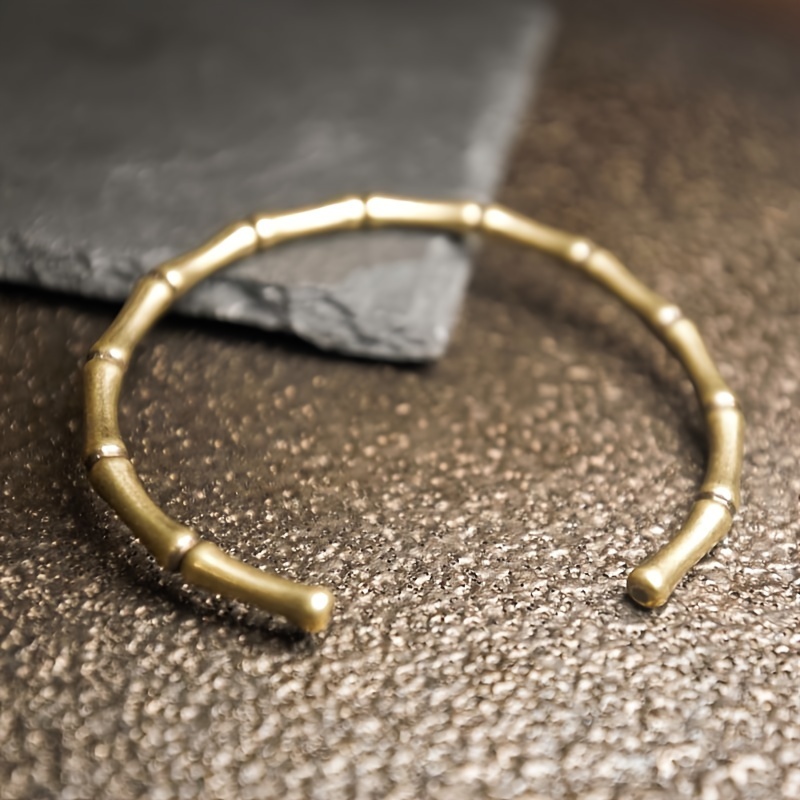 1pc Bamboo Style Copper Bangle Gift for Loved One